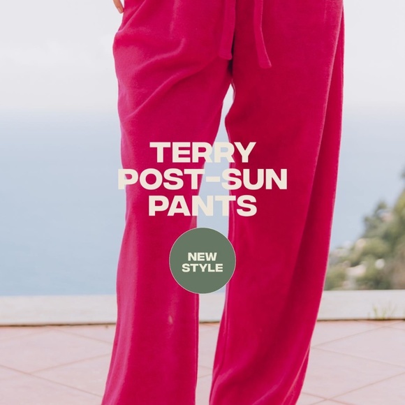 Daily drills SET  Terry crop sleeveless, with pants hot pink size M/L - Picture 4 of 10